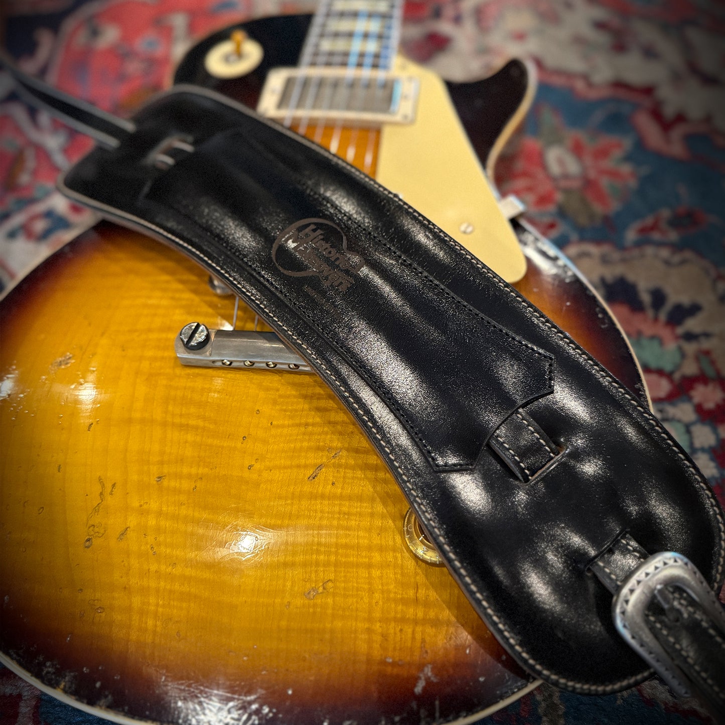 Pre-Order | Blue Bell x Historic Makeovers Limited Editon Leather Guitars Strap with pad