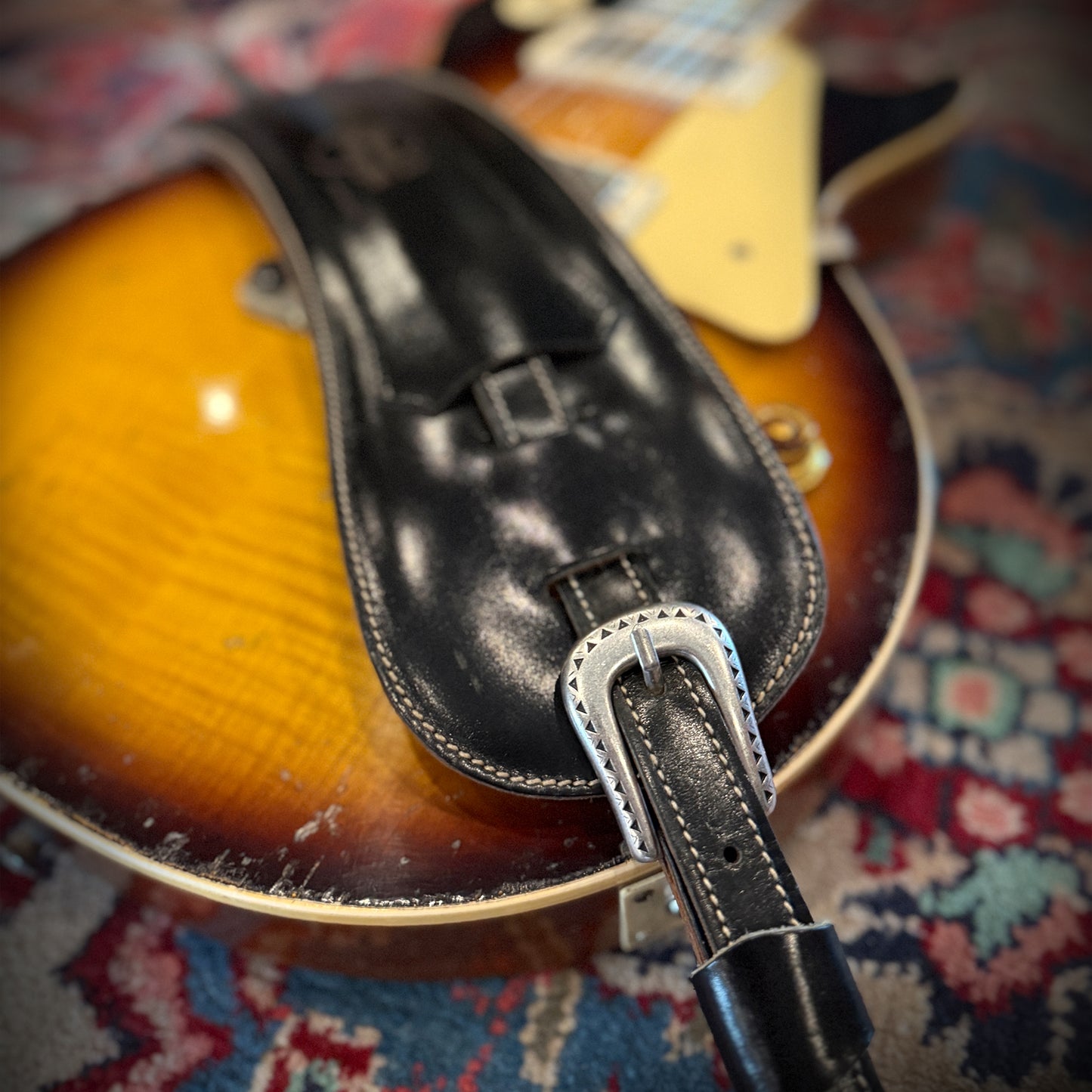 Pre-Order | Blue Bell x Historic Makeovers Limited Editon Leather Guitars Strap with pad