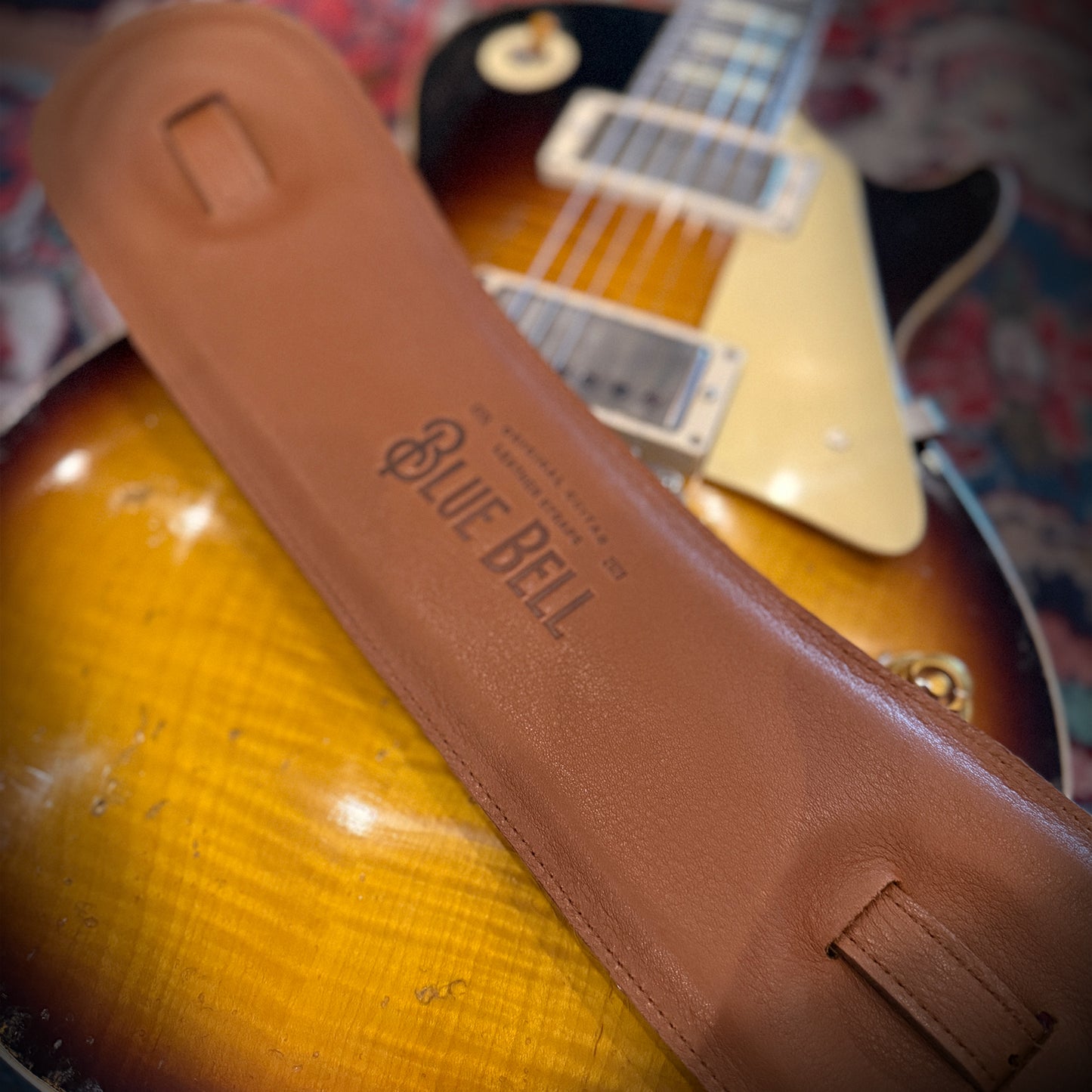 Pre-Order | Blue Bell x Historic Makeovers Limited Editon Leather Guitars Strap with pad