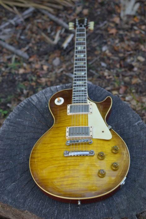 electric, guitar, faded, dirty, iced, tea, honey, caramel, brown, bourbon, burst, sunburst, gibson, les paul, jr, special, model, historic, makeovers, vintage, refin, makeover, acurate, relic, custom