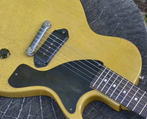 electric, guitar, tv, yellow, gibson, les paul, jr, special, model, historic, makeovers, vintage, refin, makeover, acurate, relic, custom